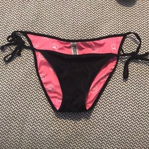 LOVE PINK Black Bikini Bottoms Size M